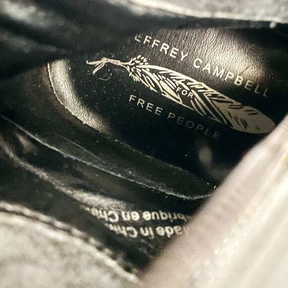 Free People X Jeffrey Campbell Joe Lace Up Leather Boots Size 6 - Picture 6 of 13